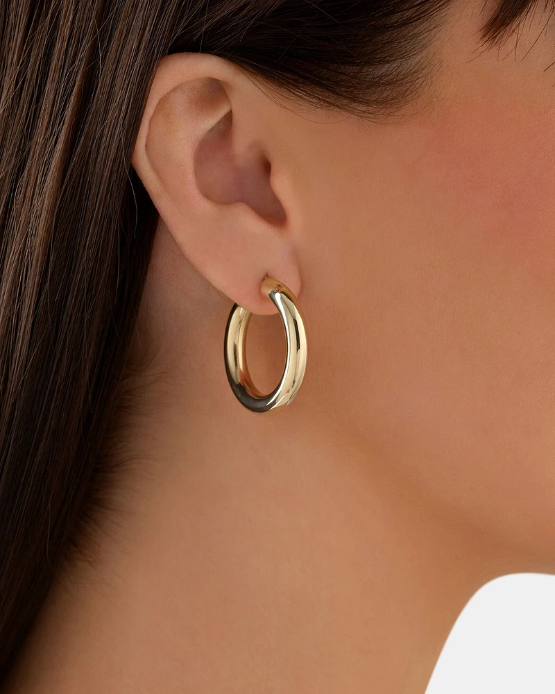 20mm Hoop Earrings in 10kt Yellow Gold