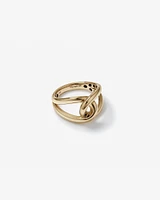 Round Bold Link Ring in 10kt Yellow Gold