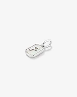 Letter Z Mother of Pearl Initial Pendant in Sterling Silver