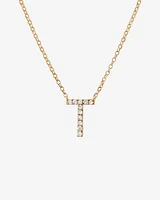 "K" Initial Necklace with 0.10 Carat TW of Diamonds in 10kt Yellow Gold