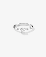 0.50 Carat TW Oval Solitaire Engagement Ring in 14kt White Gold