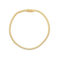 0.90 Carat TW Laboratory-Grown Diamond Tennis Bracelet in 10kt Yellow Gold