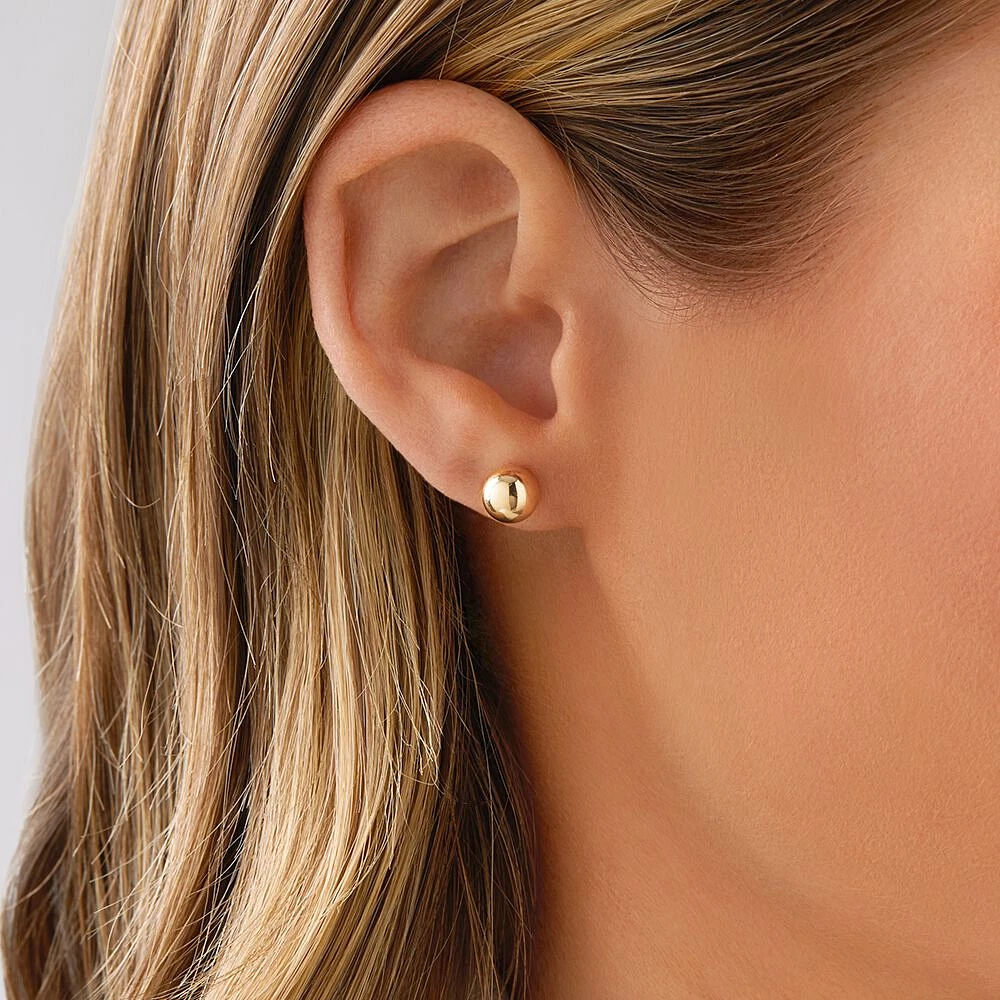 7mm Ball Stud Earrings in 10kt Yellow Gold