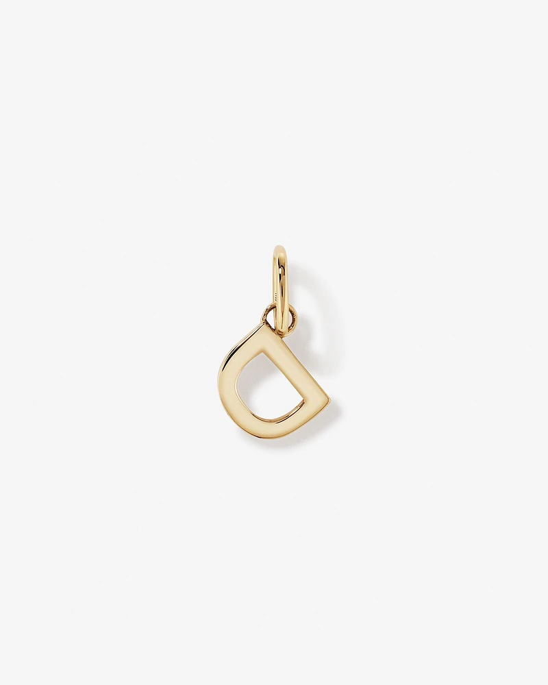 Letter Q Initial Pendant in 10kt Yellow Gold