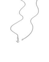 50cm (20") 1mm-1.5mm Width Diamond Cut Belcher Chain in 18kt White Gold