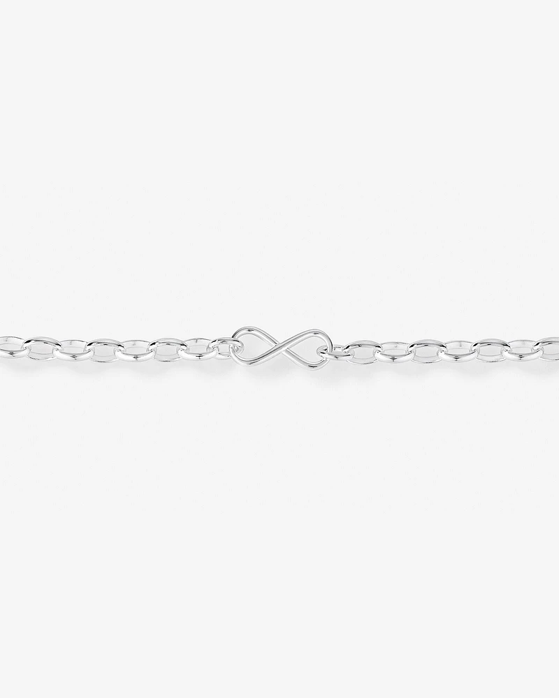 Infinity Belcher Chain Bracelet in Sterling Silver