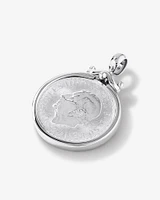 1/4oz Brittannia Sovereign Medallion Pendant in Sterling Silver