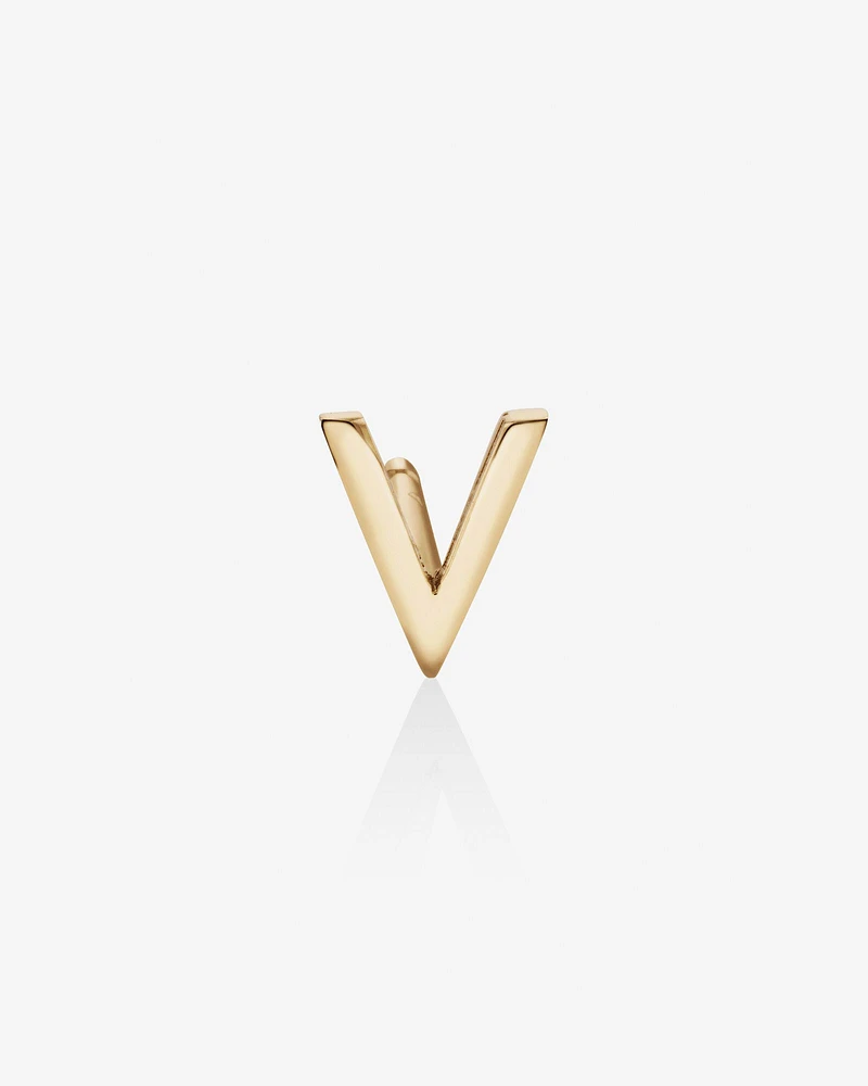 G Initial Single Stud Earring in 10kt Yellow Gold