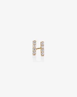 Bar Stud Earrings with .10 Carat TW Diamonds in 10kt Yellow Gold