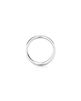 7mm Flat Bevelled Wedding Band in 10kt White Gold