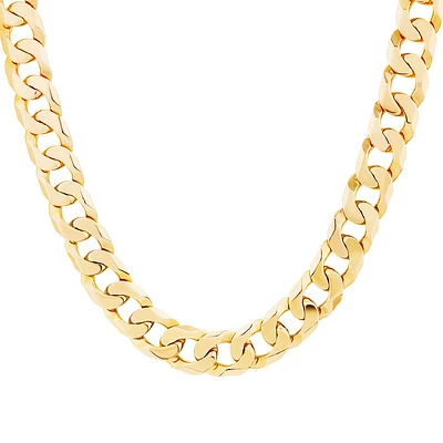 55cm (22") Solid Curb Chain in 10kt Yellow Gold