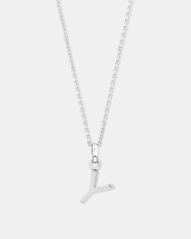 "U" Initial Pendant in Sterling Silver
