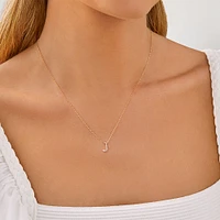 "K" Initial Necklace with 0.10 Carat TW of Diamonds in 10kt Yellow Gold