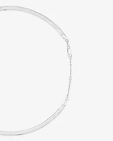 45cm (17") 4.5mm-5mm Width Snake Chain In Sterling Silver