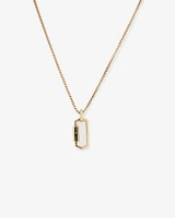 Men's 0.10 Carat TW Black Diamond Pendant on Rounded Box Chain in 10kt Yellow Gold