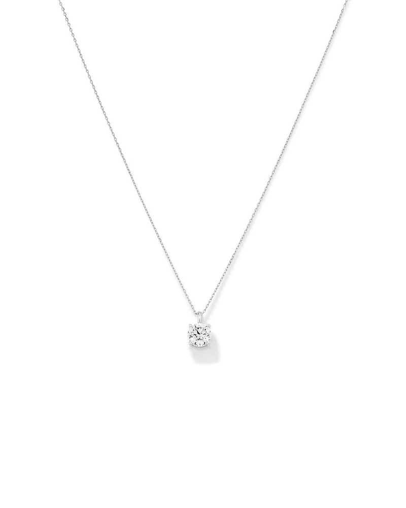 Carat TW Laboratory-Grown Diamond Solitaire Pendant in 14kt Gold