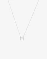 A' Initial necklace with 0.10 Carat TW of Diamonds in 10kt White Gold