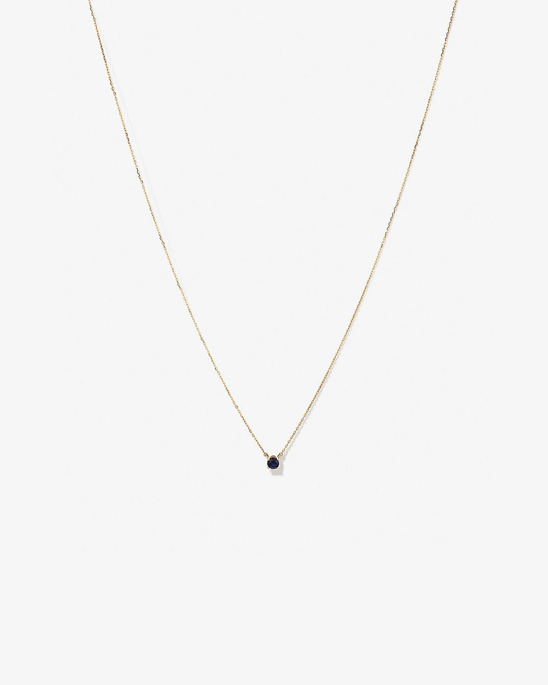 Necklace with Blue Sapphire in 10kt Gold