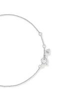 Bracelet double cercle en diamant en argent sterling