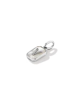 Letter Z Mother of Pearl Initial Pendant in Sterling Silver