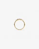 0.40 Carat TW Fancy Cut Laboratory-Grown Diamond Four Stone Ring in 10kt Yellow Gold