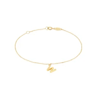 19cm (7.5") C Initial Bracelet in 10kt Yellow Gold