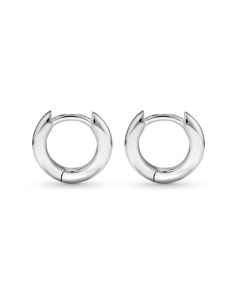 11mm Huggie Earrings in Sterling Silver