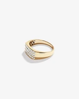 Bague en or jaune 10 K avec diamants à sertissage en bande totalisant 0,50 ct pour homme