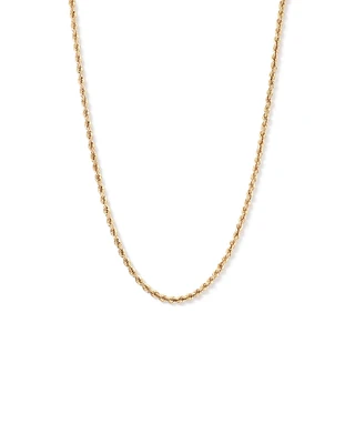 Chaîne corde semi-massive 50 cm (20") en or jaune 10 carats