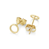 5mm Circle Stud Earrings in 10kt Yellow Gold