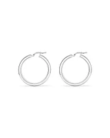 25mm Hoop Earrings in Sterling Silver