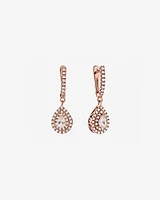 Sir Michael Hill Designer Drop Earrings with Morganite & 0.38 Carat TW of Diamonds in 10kt Rose Gold