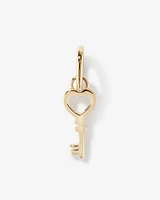 Love Heart Key Pendant in 10kt Yellow Gold