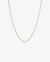 Diamond Accent Curb Chain Necklace in 10kt Yellow Gold