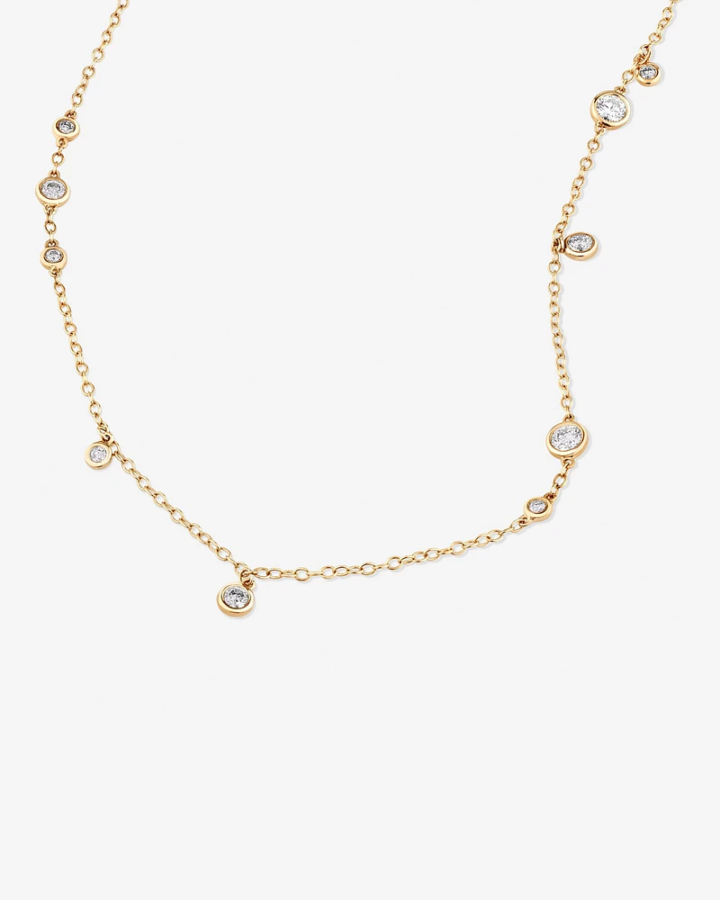 Necklace with 0.47 Carat TW of Diamonds in 10kt Yellow Gold