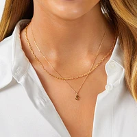 O Initial Pendant in 10kt Yellow Gold