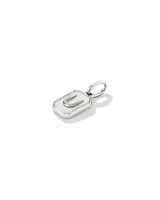 Letter Z Mother of Pearl Initial Pendant in Sterling Silver