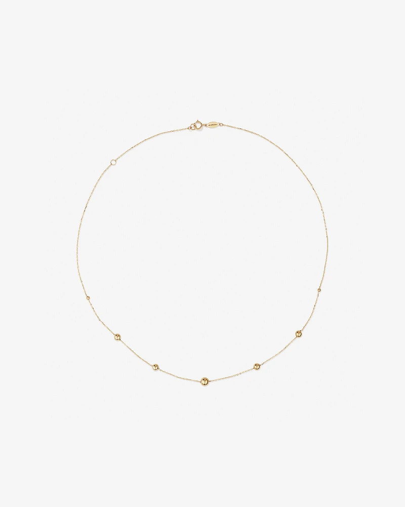 45cm (18") Bead Cable Chain in 10kt Yellow Gold