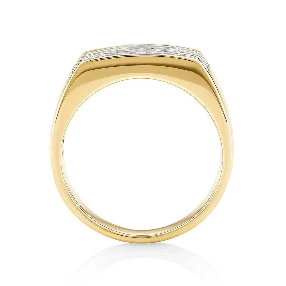 Men's Ring with 1 Carat TW of Diamonds in 10kt Yellow Gold