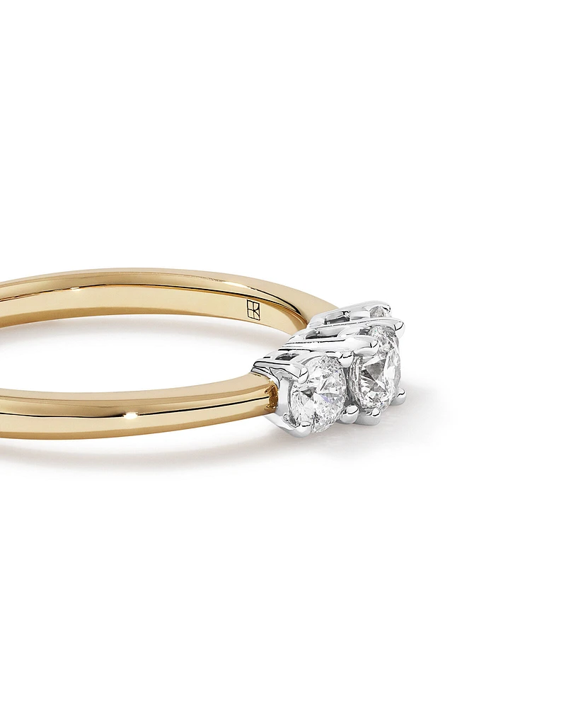 0.50 Carat TW 3 Stone Signature 101 Diamond Ring in 14kt White Gold