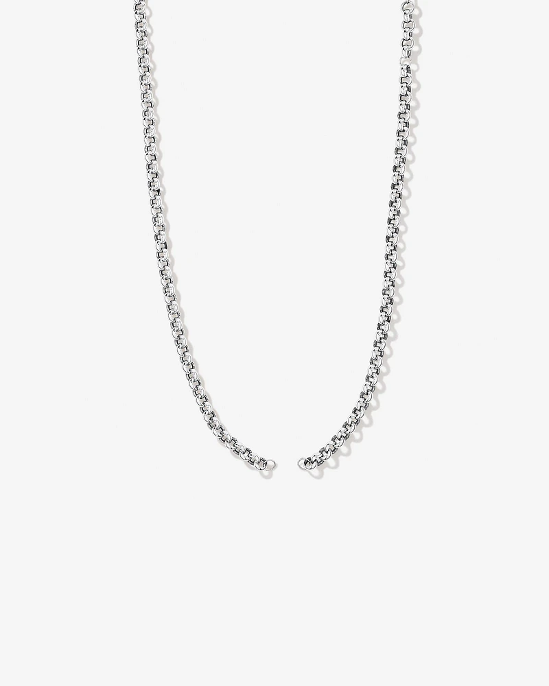 60cm (24") Large Belcher Open Pendant Chain in Sterling Silver