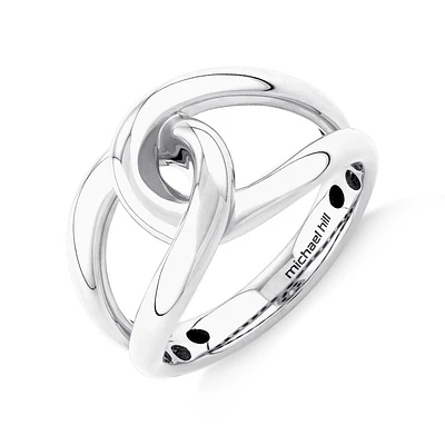 Round Bold Link Ring Silver