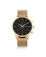 Men's Chronograph Watch in Black Tone Stainless Steel