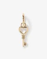 Love Heart Key Pendant in 10kt Yellow Gold