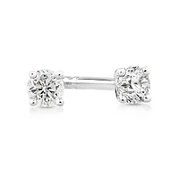 0.10 Carat TW Diamond Mini Solitaire Stud Earrings in 10kt White Gold