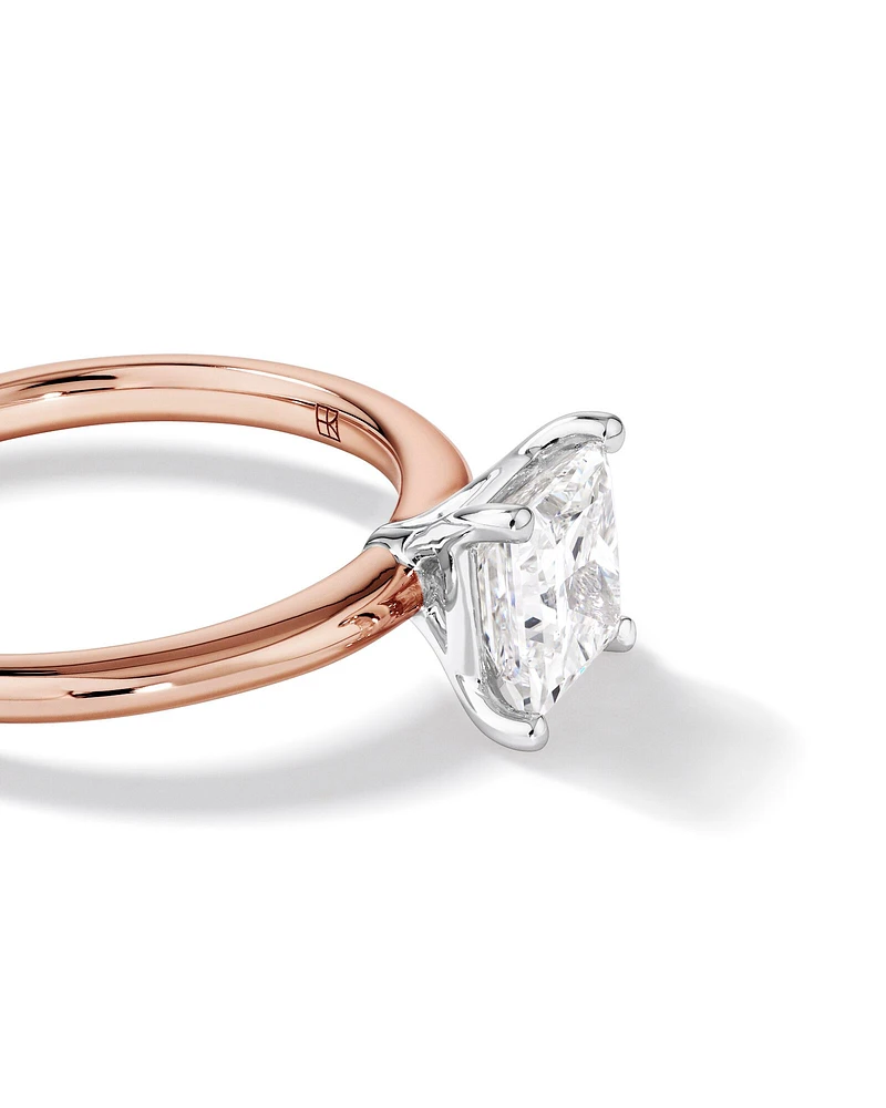 1.25 Carat TW Princess Cut Laboratory-Grown Diamond Solitaire Engagement Ring In 14kt White Gold