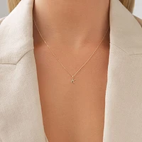 O Initial Pendant in 10kt Yellow Gold