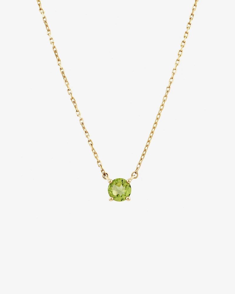 Necklace with Peridot in 10kt Yelllow Gold