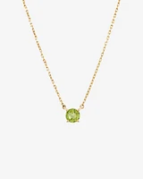 Necklace with Peridot in 10kt Yelllow Gold