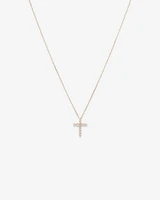 0.25 Carat TW Diamond Cross Pendant in 10kt Yellow Gold